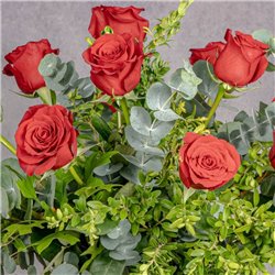12 ROSAS TALLO MEDIO ROJA