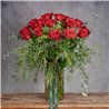 JARRÓN DE 24 ROSAS ROJAS