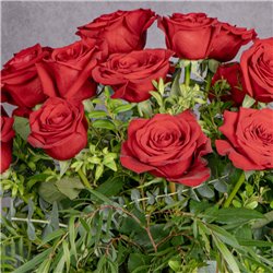 JARRÓN DE 24 ROSAS ROJAS