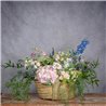 CESTA DE ESPARTO CON FLORES SILVESTRES