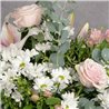 RAMO EN TONOS ROSAS Y BLANCOS